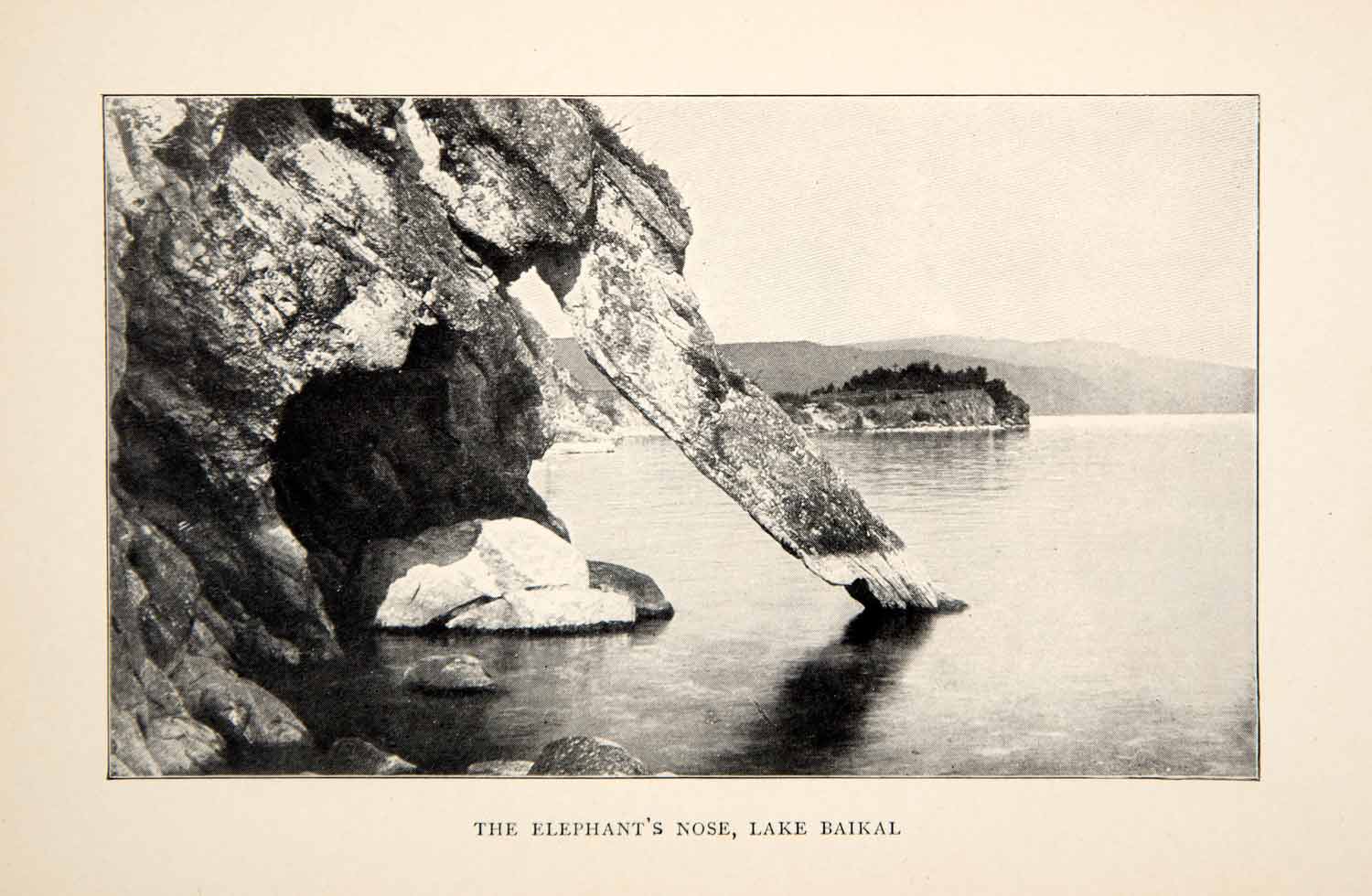 1902 Print Elephant Nose Lake Baikal Rock Formation Russia Freshwater XGAE7