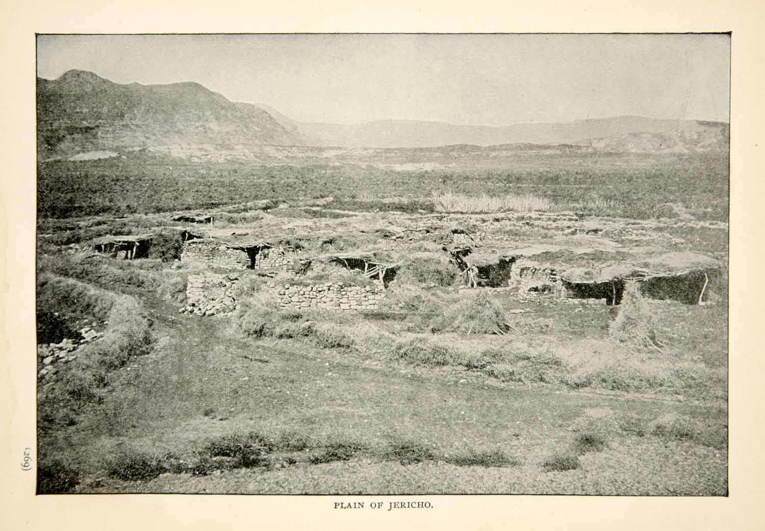 1897 Print Palestine Jericho Landscape Biblical View Wadi Qelt Jordan XGAE9