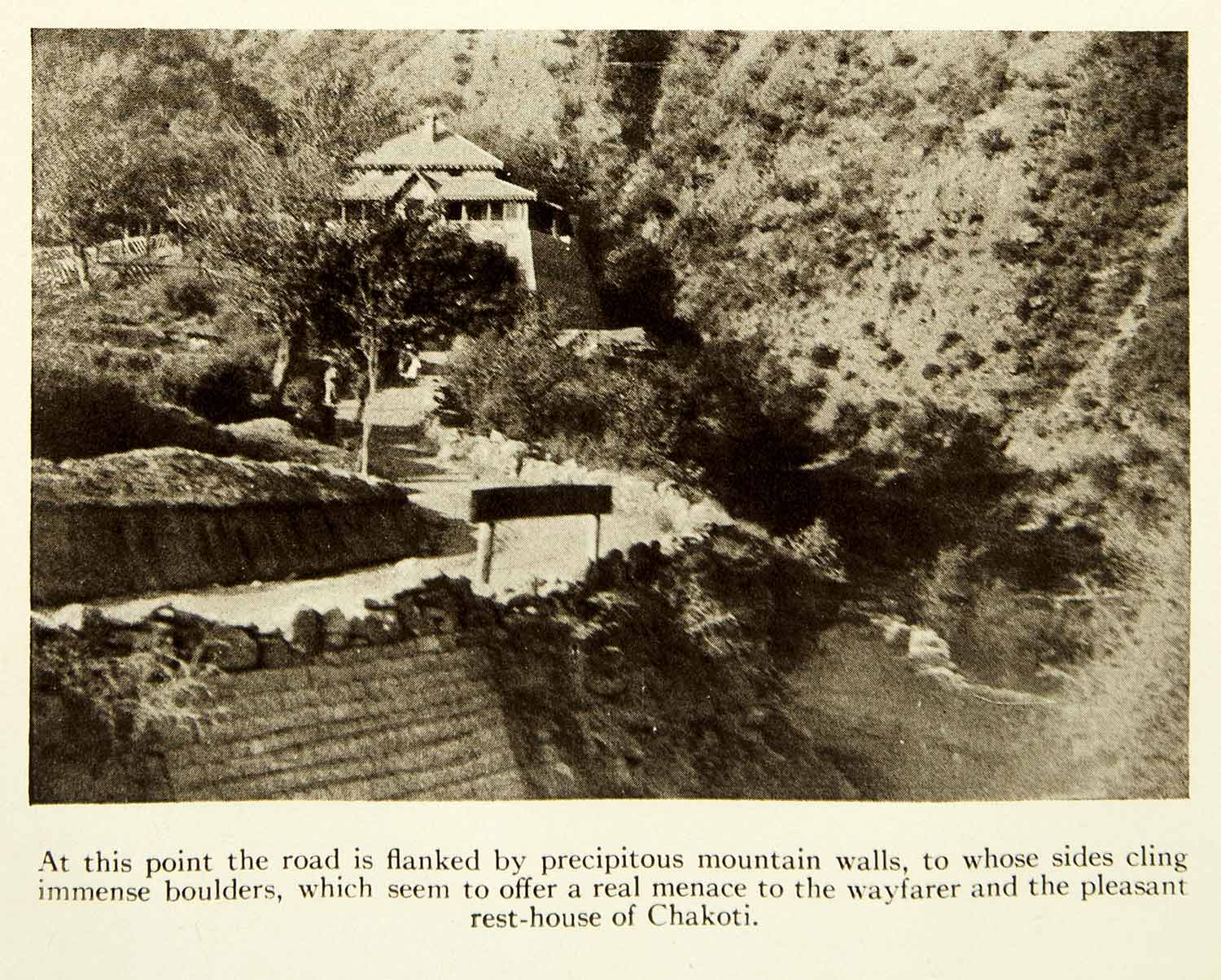 1915 Print Chakoti Vale Kashmir Road Mountain Pass Historical Image Travel XGAF6