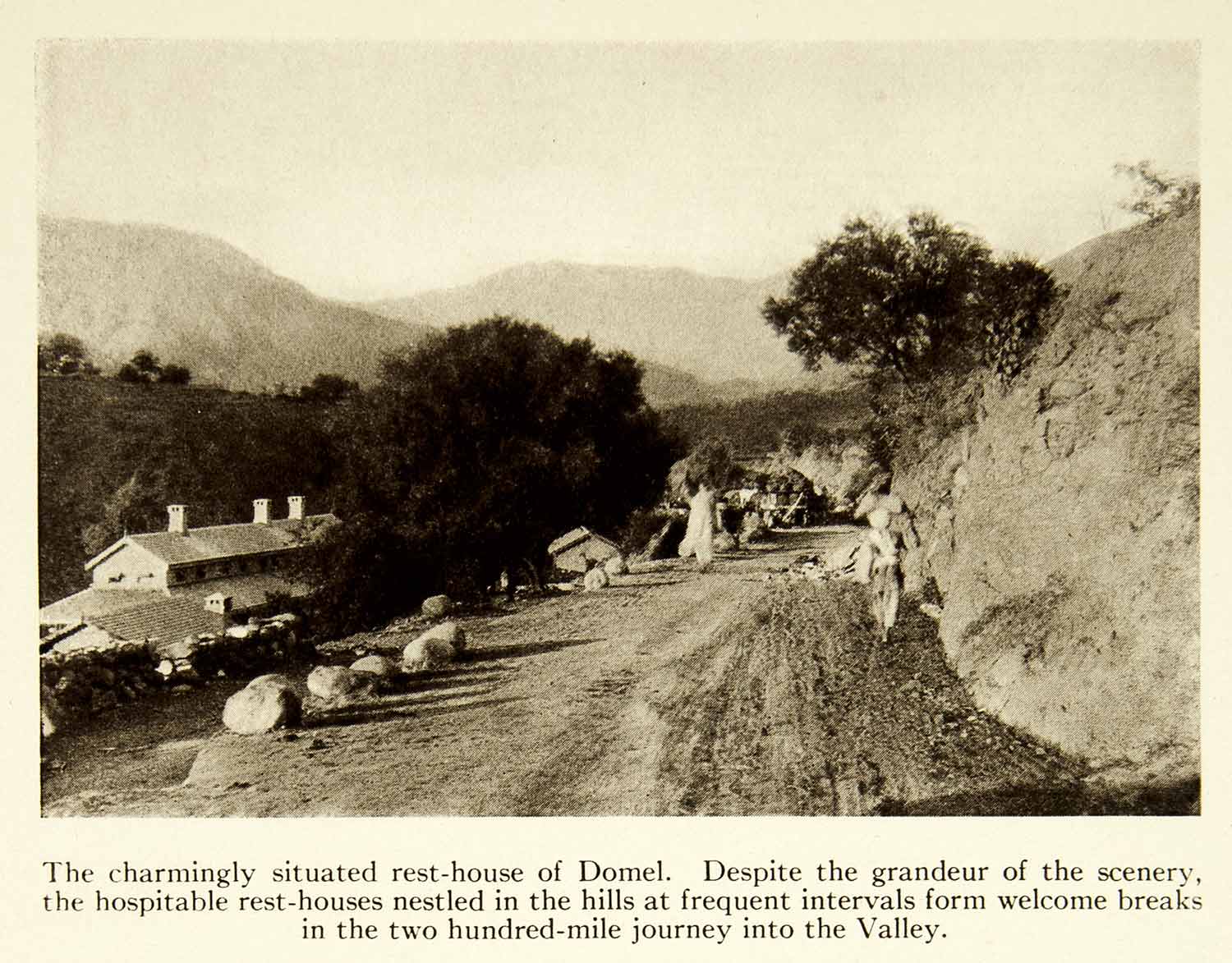 1915 Print Domel Inn Vale Kashmir Road Path Mountains Historical Image XGAF6