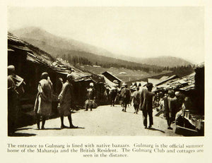 1915 Print Gulmarg Bazaar Kashmir India Historical Image Market Street XGAF6