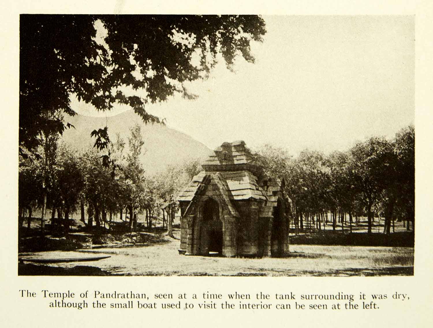 1915 Print Temple Pandrathan Kashmir India Historical Image Landmark Ruins XGAF6