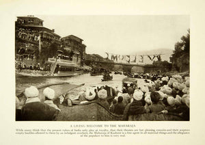 1915 Print Welcome Maharaja Kashmir India Jhelum Historical Image Boat XGAF6
