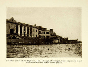 1915 Print Maharaja Palace Srinagar Jhelum Facade Historical Image XGAF6