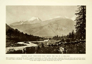 1915 Print India Mountain Valley Kashmir Lowland Landscape Natural Scenery XGAF6