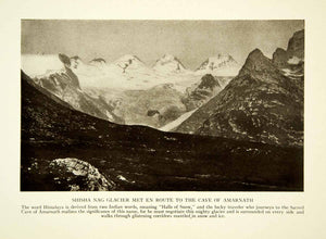 1915 Print Shisha Nag Glacier Amarnath Himalaya India Mountain Range Snow XGAF6