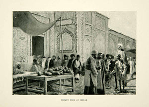 1896 Print Mosque Door Shiraz Iran Religious Islam Edwin Lord Weeks Men XGAF9
