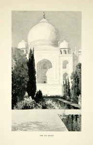1896 Print Taj Mahal India Edwin Lord Weeks Architecture Dome Garden Tower XGAF9