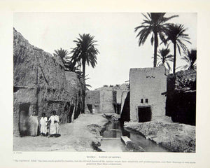 1924 Print Biskra Algeria North Africa Cityscape Alley Mud House XGAG1