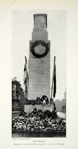 1924 Print Cenotaph WWI Memorial Whitehall London England United Kingdom XGAG1