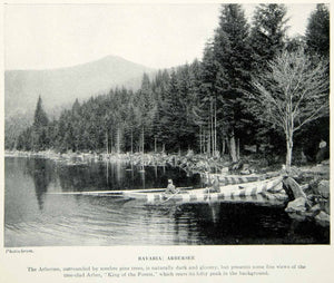 1925 Print Arbersee Lake Bayerischer Wald Forest Bavaria Germany Europe XGAG2