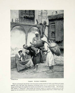 1925 Print Khamali Water Carrier Cairo Egypt Africa Cityscape Anthropology XGAG2