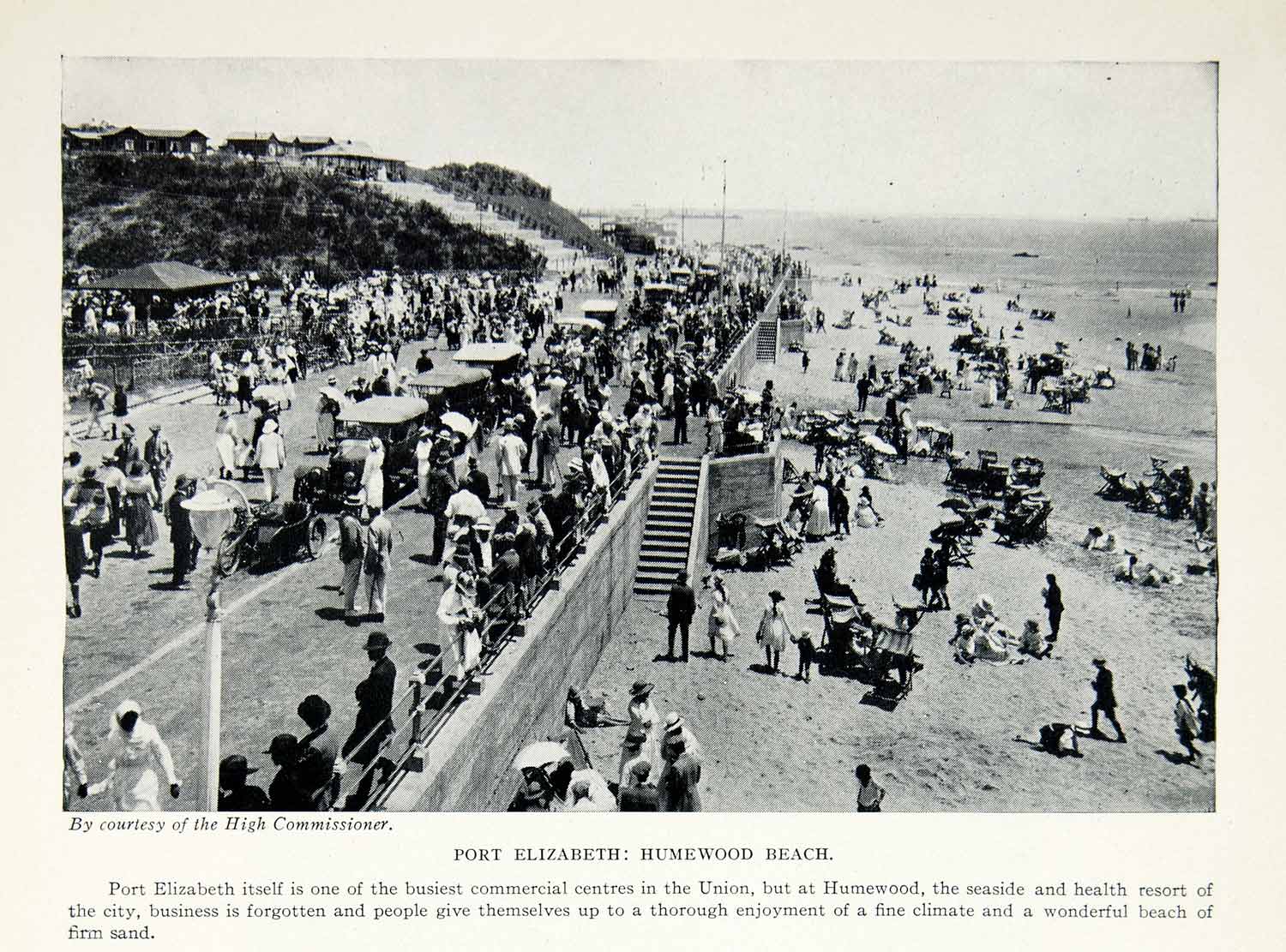 1925 Print Humewood Beach Port Eastern Cape Elizabeth South Africa Ocean XGAG2
