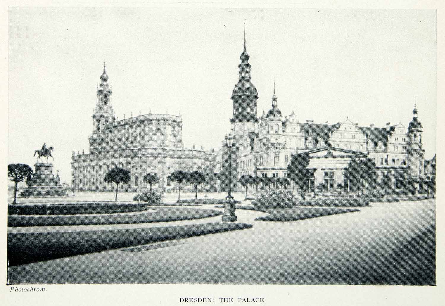 1925 Print Dresden Castle Schloss Germany Baroque Neo-Renaissance XGAG2