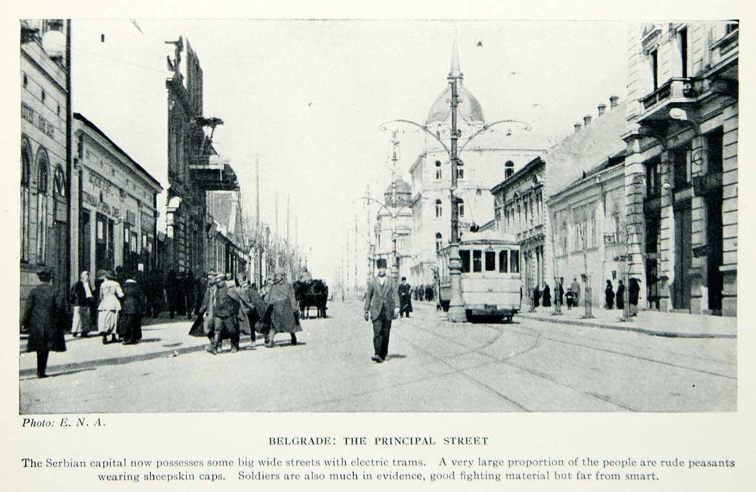 1925 Print Street Belgrade Serbia Europe Cityscape Thoroughfare Buildings XGAG2