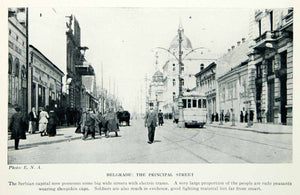 1925 Print Street Belgrade Serbia Europe Cityscape Thoroughfare Buildings XGAG2