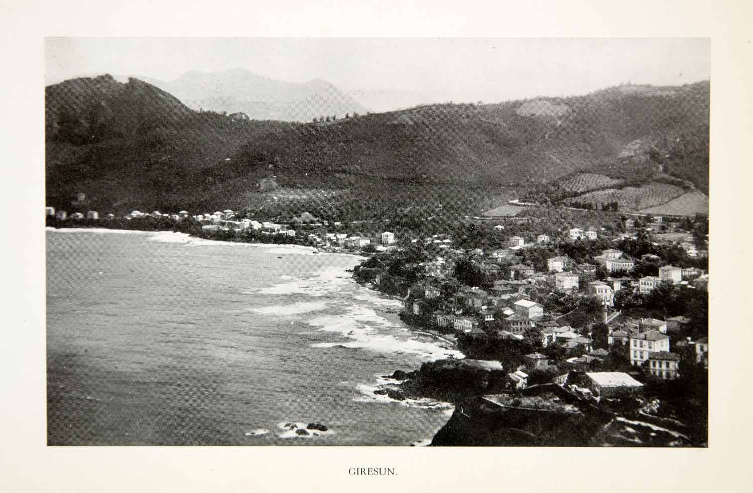 1937 Print Giresun Turkey Coast Aerial View Cityscape Historical Image XGAG4
