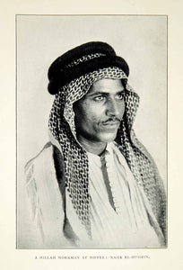 1904 Print Nasir El-Hussein Hillah Workman Portrait Niffer Egypt Africa XGAG5