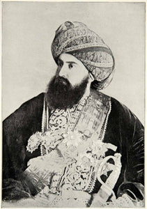 1899 Print Portrait Amir Abdul-Ahad bin Muzaffar al-Din Bukhara Uzbekistan XGAG8