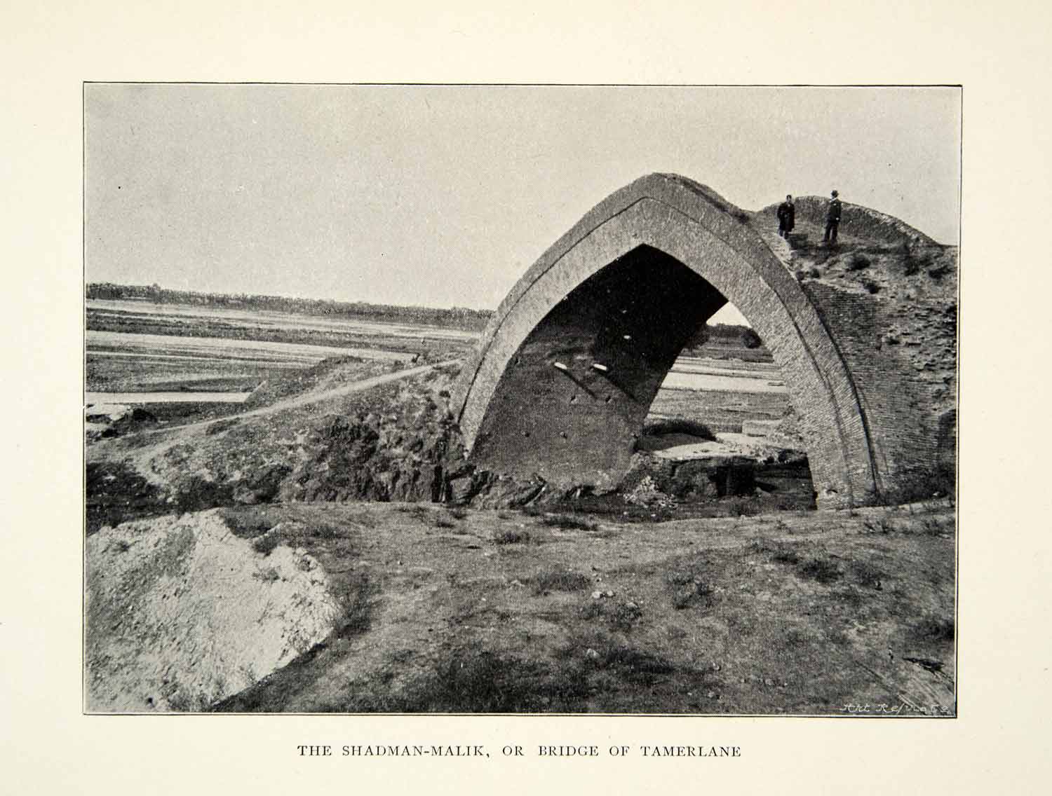 1899 Print Shadman Malik Bridge Tamerlane Zeravshan River Samarkand XGAG8