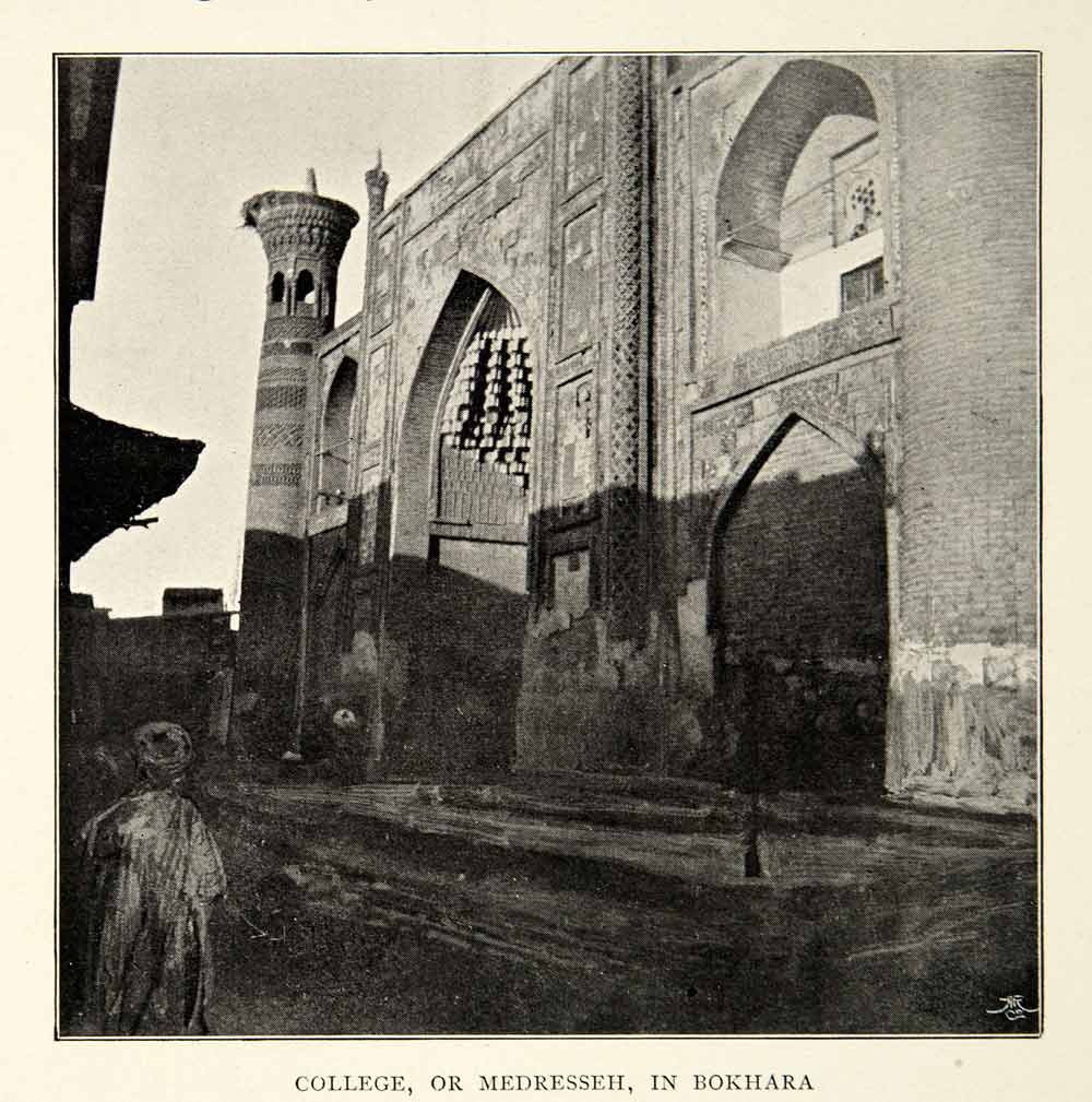 1899 Print Mir-i-Arab Medressa Bukhara Uzbekistan Muslim Islamic XGAG8