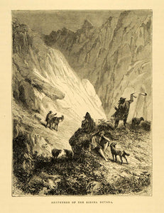 1875 Wood Engraving Andes Mountains Indigenous People Shepherd Sierra XGB3