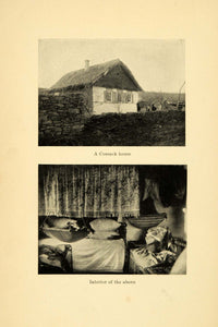 1907 Print Cossack House Interior Home Russia East Slavic Hut Asia XGB5
