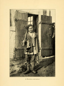 1907 Print Russian Coal Miner Lower Class Peasant Portrait Russia Lantern XGB5