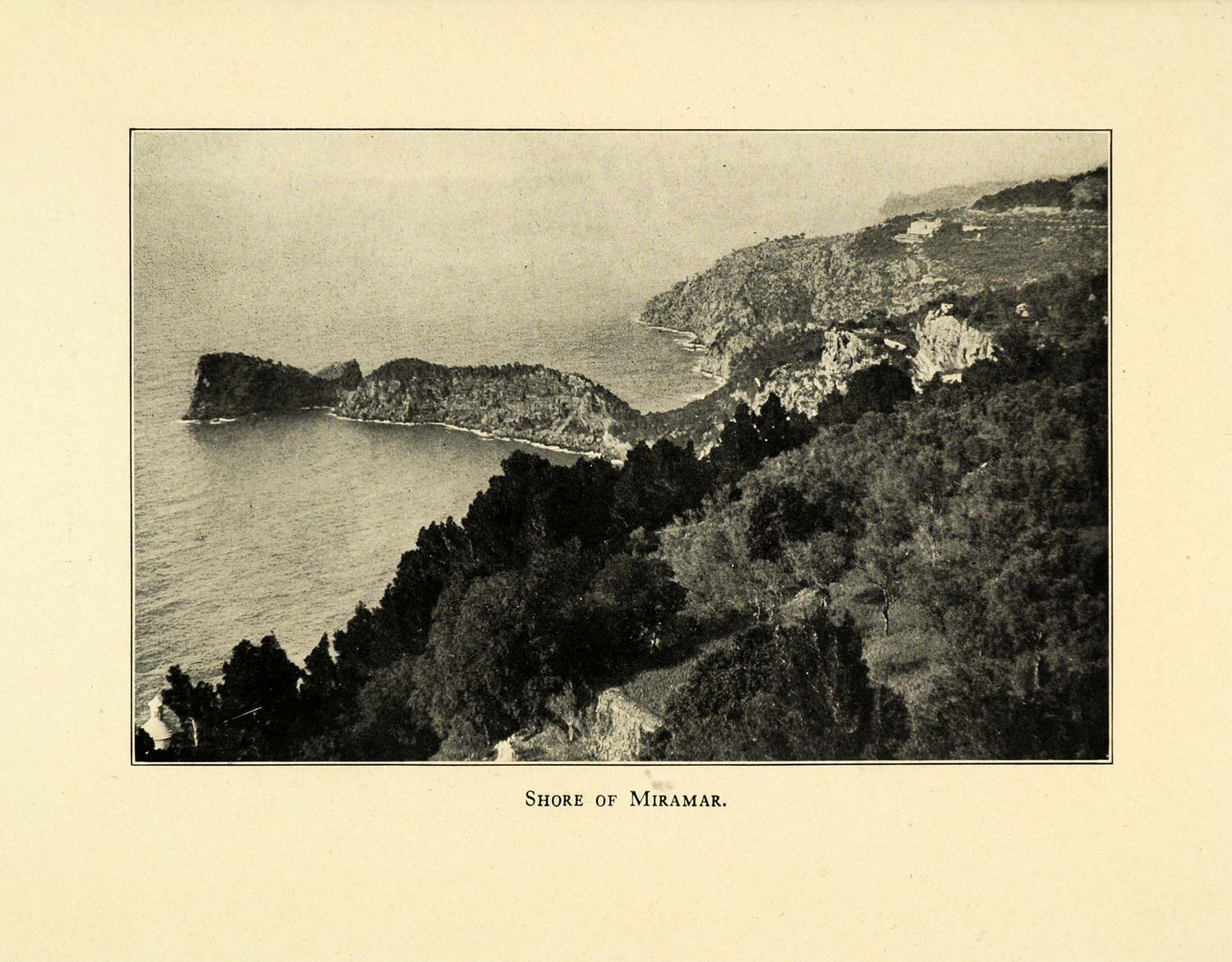 1927 Print Miramar Shore Mallorca Majorca Spain Coast Harbor Landscape XGB7
