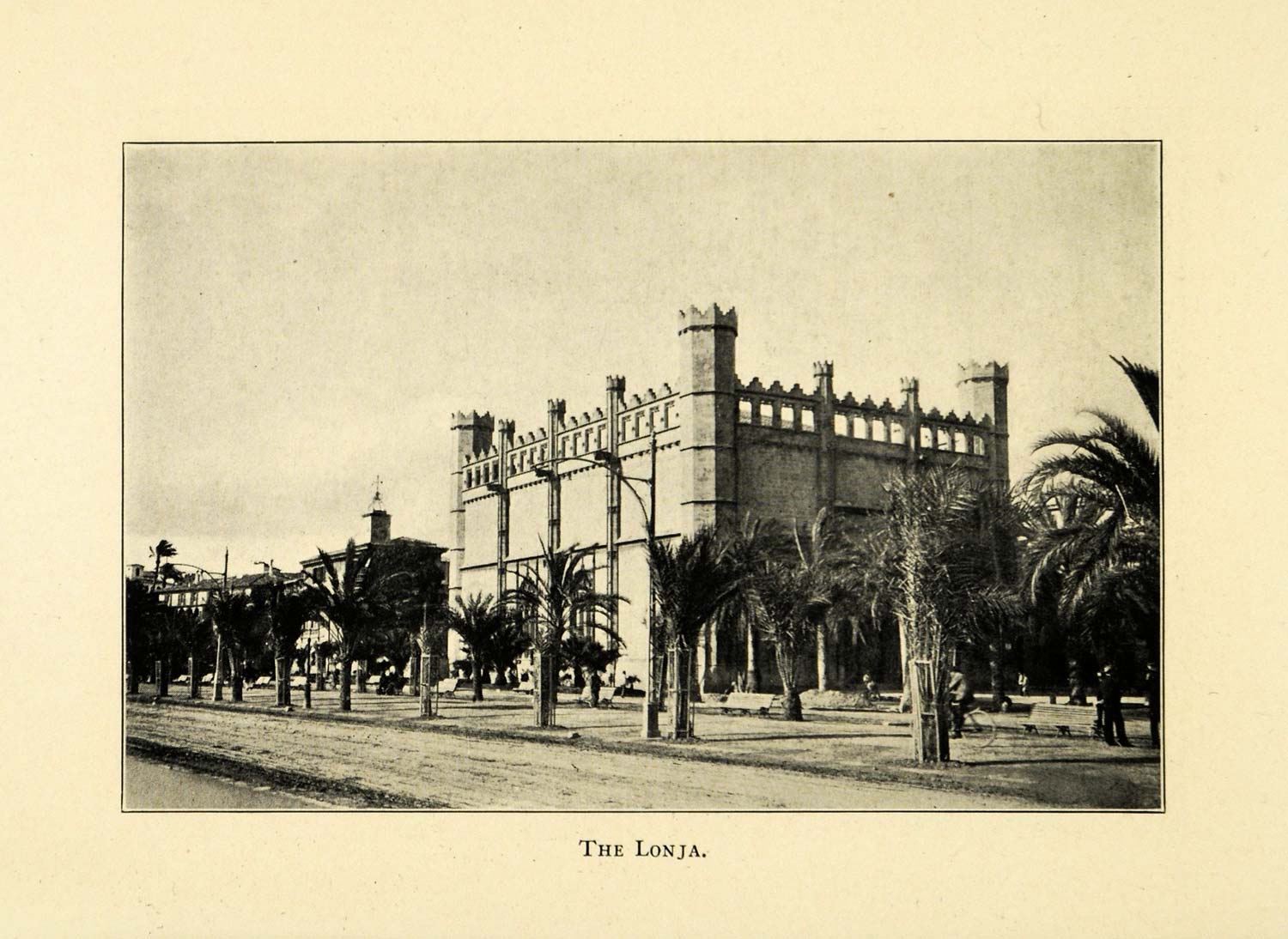 1927 Print Lonja Mallorca Majorca Spain Gothic Architecture Balearic XGB7
