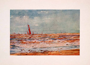 1905 Print Chadwell St. Mary's Thames Estuary England William Lionel Wyllie Art