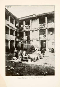 1901 Print Gypsy Tenant Arab Palace Granada Spain Courtyard Vagabonds XGBB3