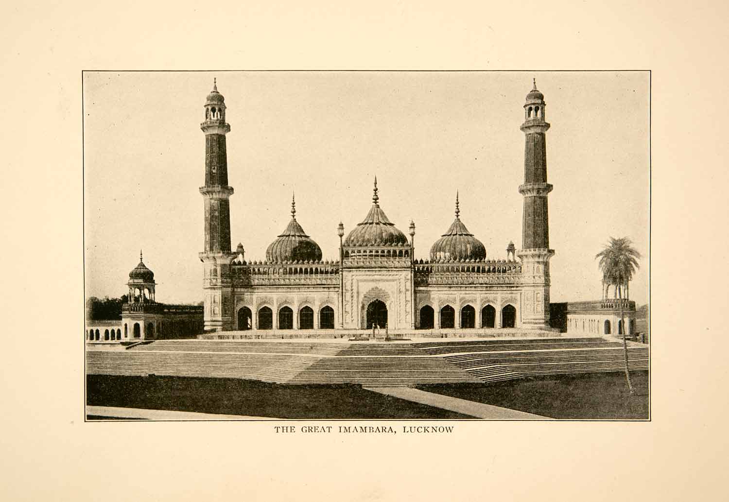 1929 Print Bara Imambara Shrine Palace Asfi Mosque Architecture Lucknow XGBB9