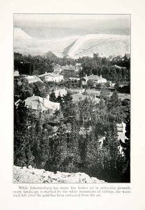 1924 Print Cityscape Johannesburg South Africa White Mountain Gold Ore XGBC4
