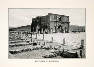 1923 Print Africa Pretorium Lambessa Ruins Columns Archeological Building XGBC5