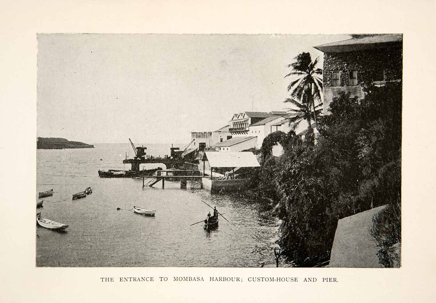 1905 Print Mombasa Harbor Pier Water Africa Kenya Indian Ocean Port Mombas XGBC7