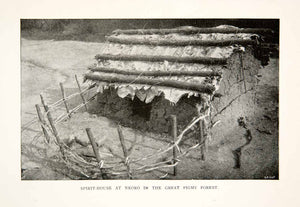 1905 Print Spirit House Nkoko Africa Great Pygmy Forest Scared Spiritual XGBC7
