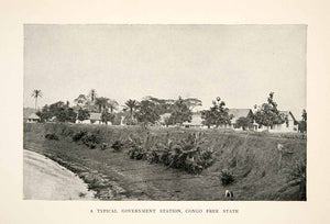 1905 Print Landscape Government Station Africa Democratic Republic Congo XGBC7