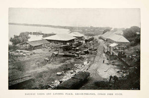 1905 Print Railway Yards Leopoldville Democratic Republic Congo Africa XGBC7