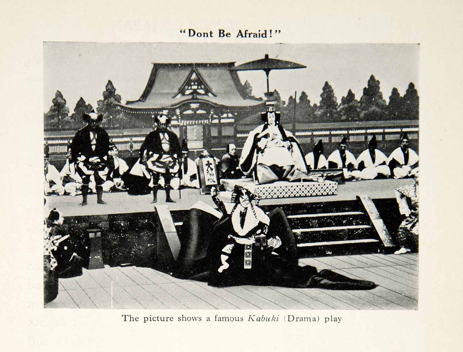 1937 Print Kabuki Play Stage Historical Japanese Theater Live Actor Drama XGBD1