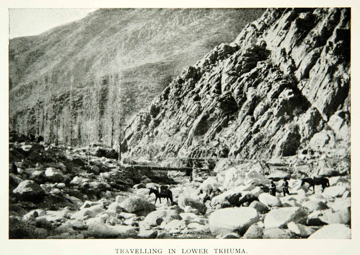 1922 Print Lower Tkhuma Landscape Rocky Mountain Assyria Historical Middle XGBD2