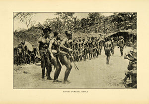 1900 Print Bopoto Congo Africa Tribal Funeral Dance Cultural Headpieces XGC4