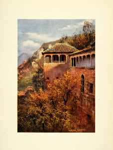 1908 Print Trevor Haddon Artwork Alhambra El Tocador De La Reina Granada XGC5