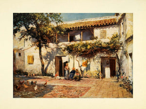 1908 Print Trevor Haddon Artwork Cordova Spain Historic River Home XGC5