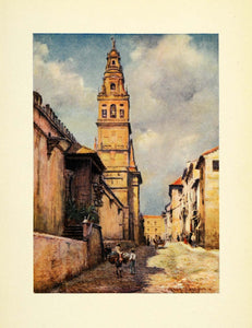 1908 Print Trevor Haddon Art Cordova Spain Calle Cardinal Cardenal Herrero XGC5