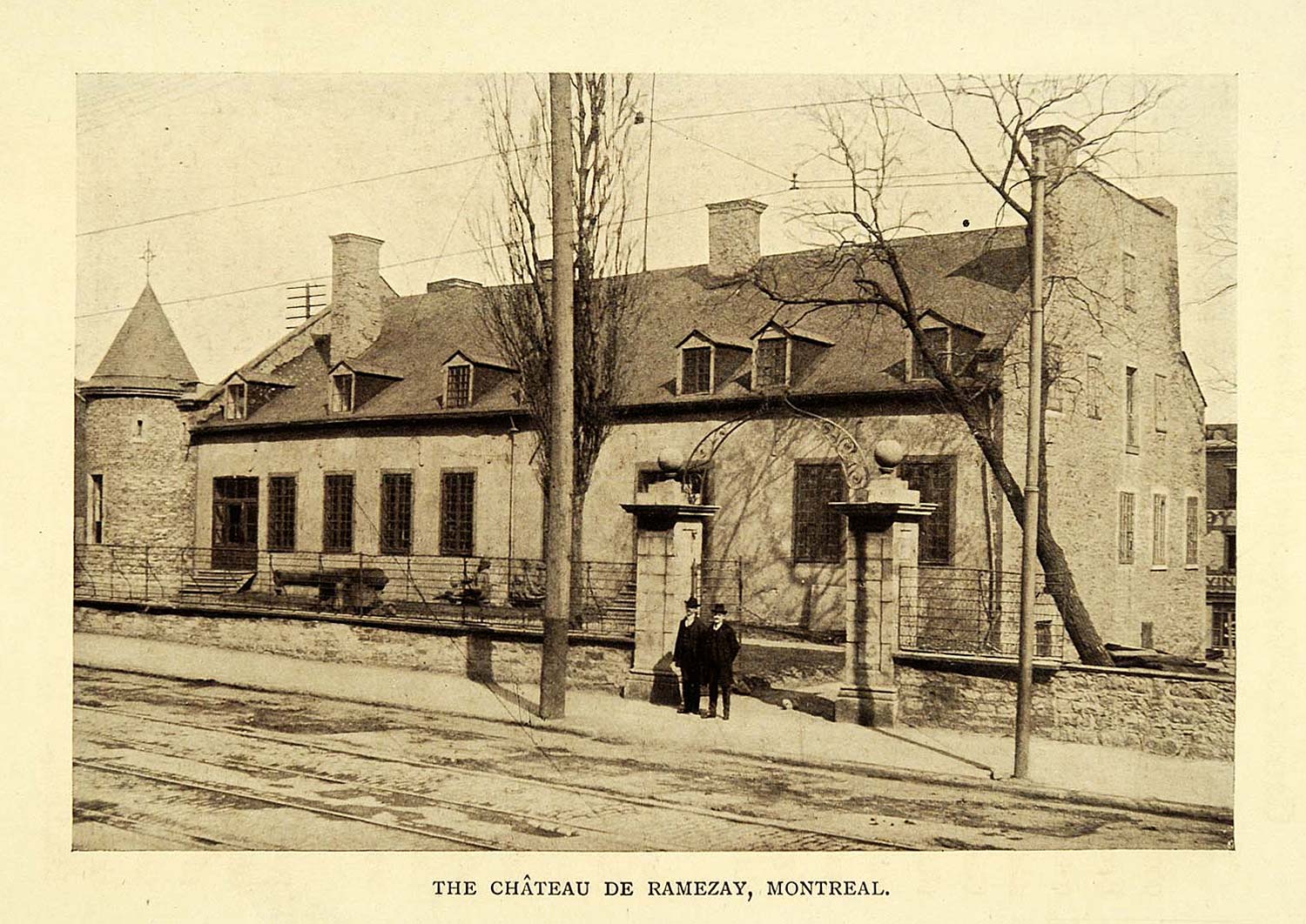 1911 Print Chateau de Ramezay Old Montreal Canada Architecture Museum XGC6