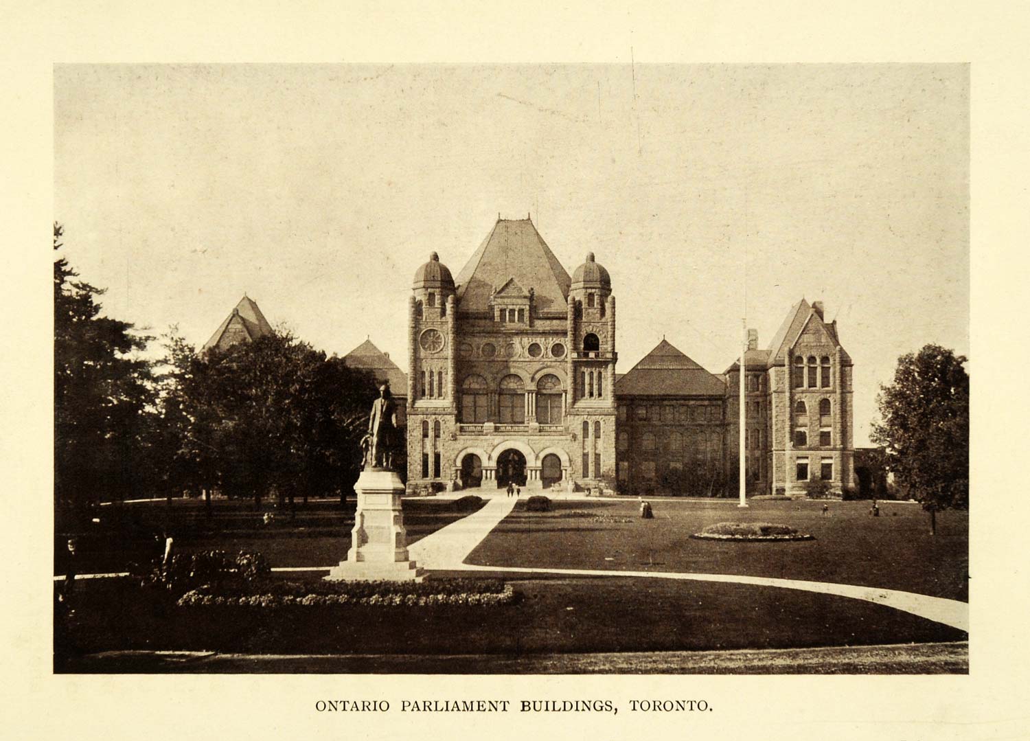 1911 Print Ontario Parliament Buildings Toronto Canada Architecture XGC6