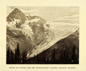 1911 Print Mount Donald Illecillewaet Glacier Selkirks British Columbia XGC6