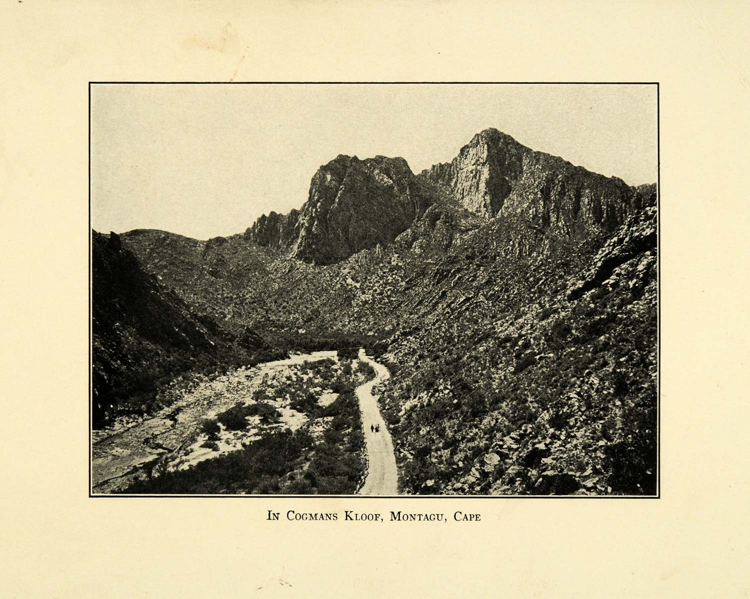 1927 Print Cogmans Kloof Montagu Cape South Africa Trail Landscape Scenery XGC8