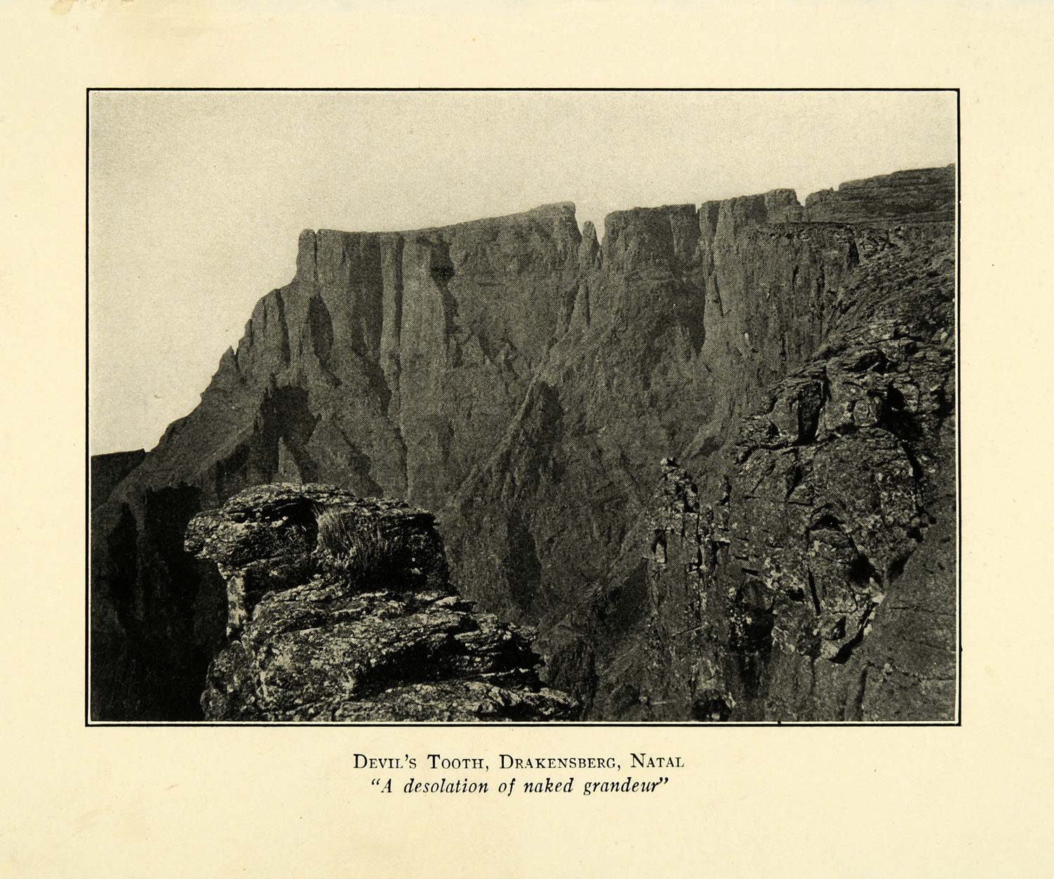 1927 Print Devil's Tooth Drakensberg Natal South Africa Mountain Range XGC8